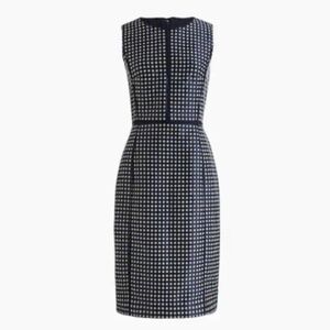 J. Crew Navy Jacquard Dress